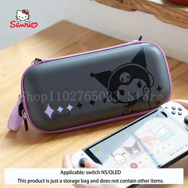 Kawaii Sanrio My Melody Cinnamoroll Kuromi Switch Storage Bag Oled High Capacity Ns Thicken Portable Anti-Fall Hard Shell Gift