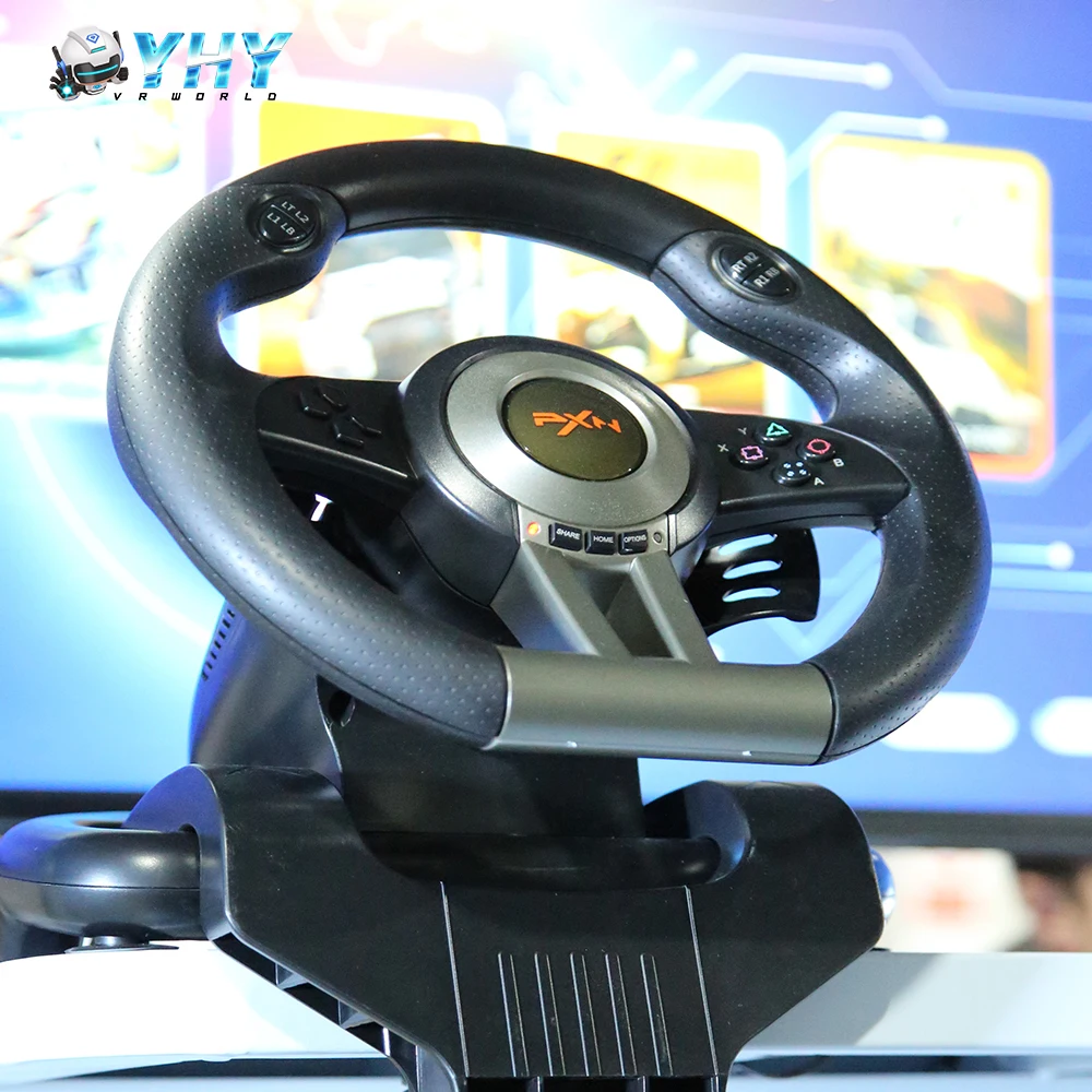 Indoor Commercial Arcade Game Two Players VR Racing Driving Simulator Cockpit Gaming Chair With Steering Wheel