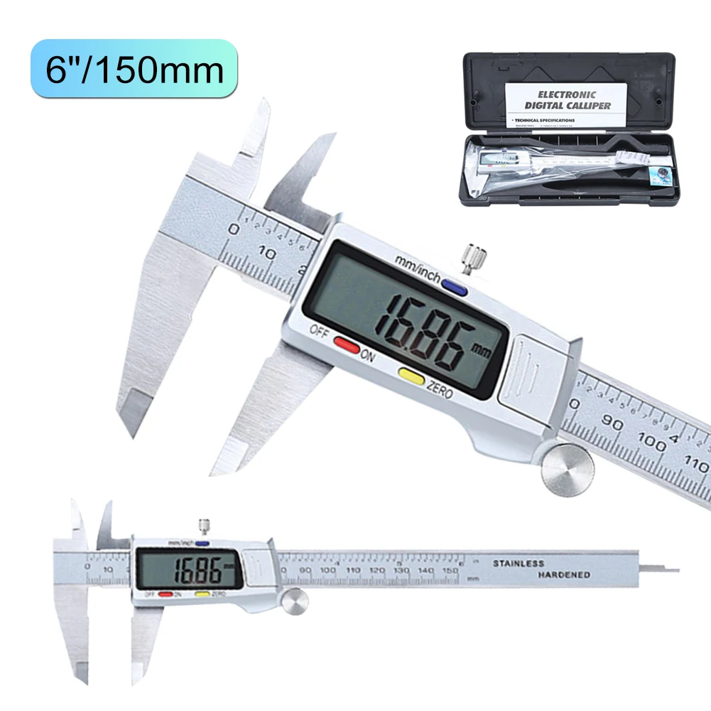 Instrument Vernier Calipers Tools  Stainless Steel Digital Caliper 6 