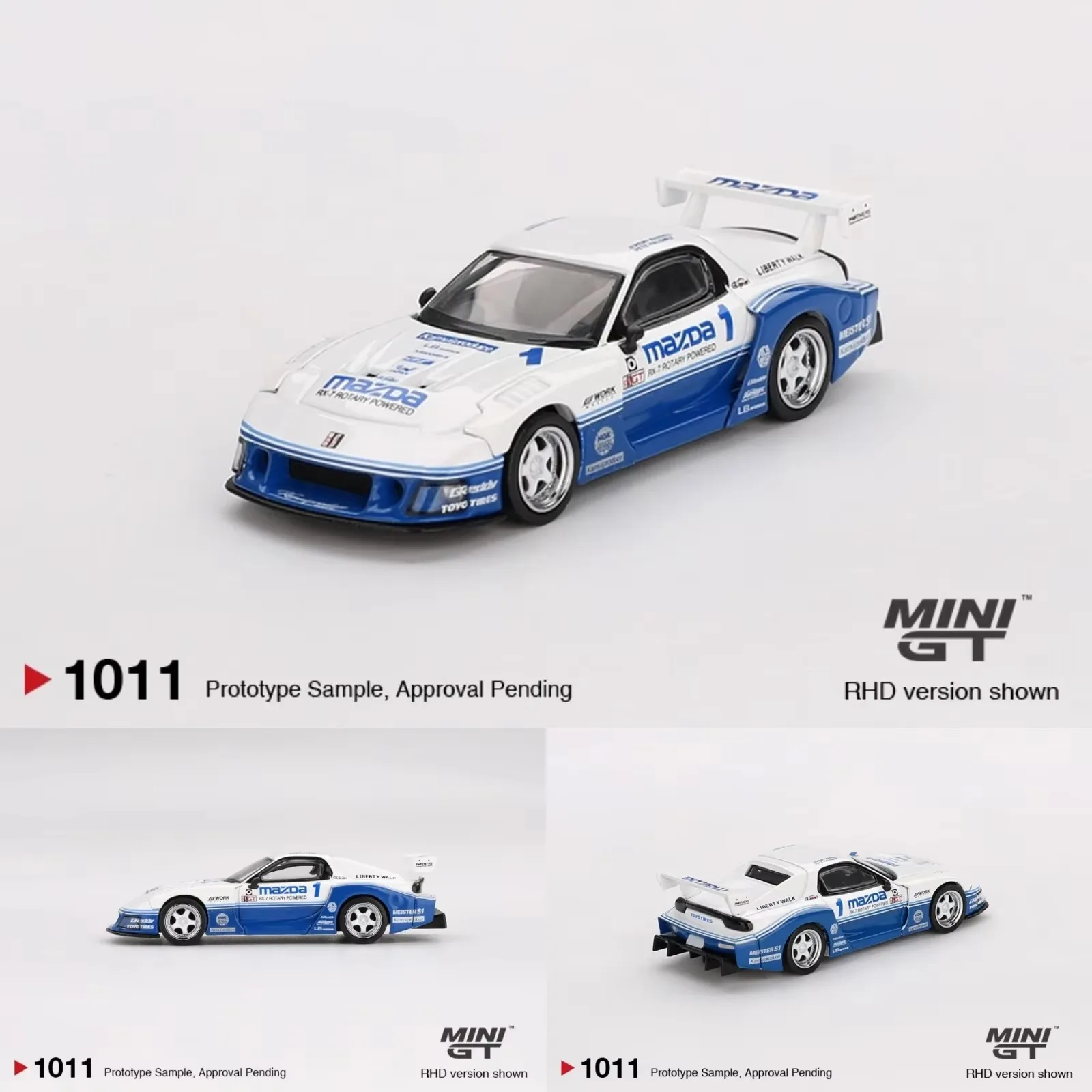 MINIGT In Stock  990 1:64 LBWK Mazda RX7 LB Super Silhouette 787B Diecast Car Model Collection Toys