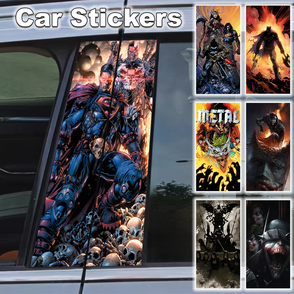 

DC Batman Car B Pillar Sticker Decal Waterproof Peel Stick Scratch Resistant Anime Self-adhesive Poster Accessorie Gift Catwoman