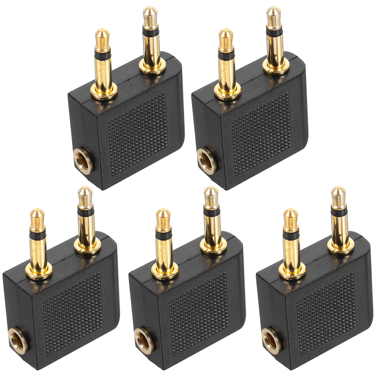 

5 Pcs Headphone Adapter for Airplane Audio Headset Jack to Connector Replacement Headphones