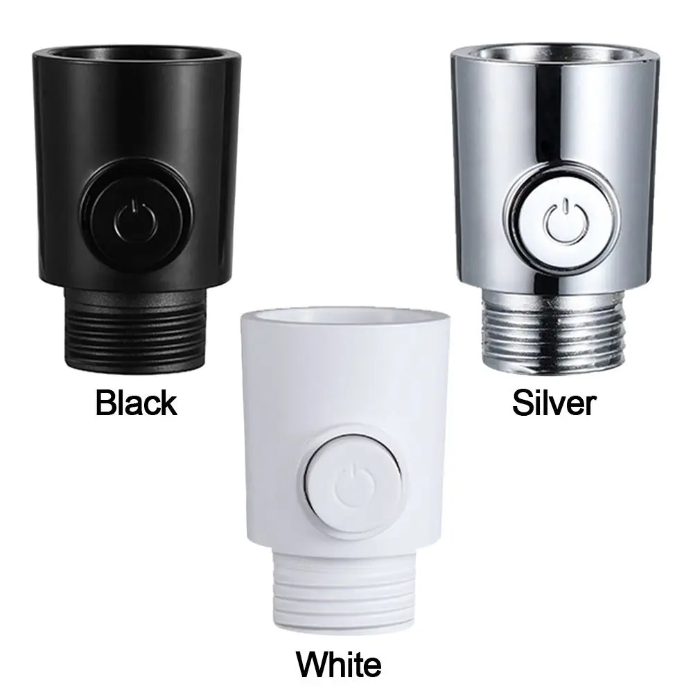 Useful Plastic Shower Head Arm Diverter Flow Limiter Water Pressure Control Water Stop Valve One-Button Water Flow Regulator