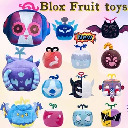 Heiße blox Früchte Anime Spiel Plüsch tier Obst Obst Leopard Muster Box ausgestopfte Puppen Früchte Boxen Kinderspiel zeug Geburtstags geschenk