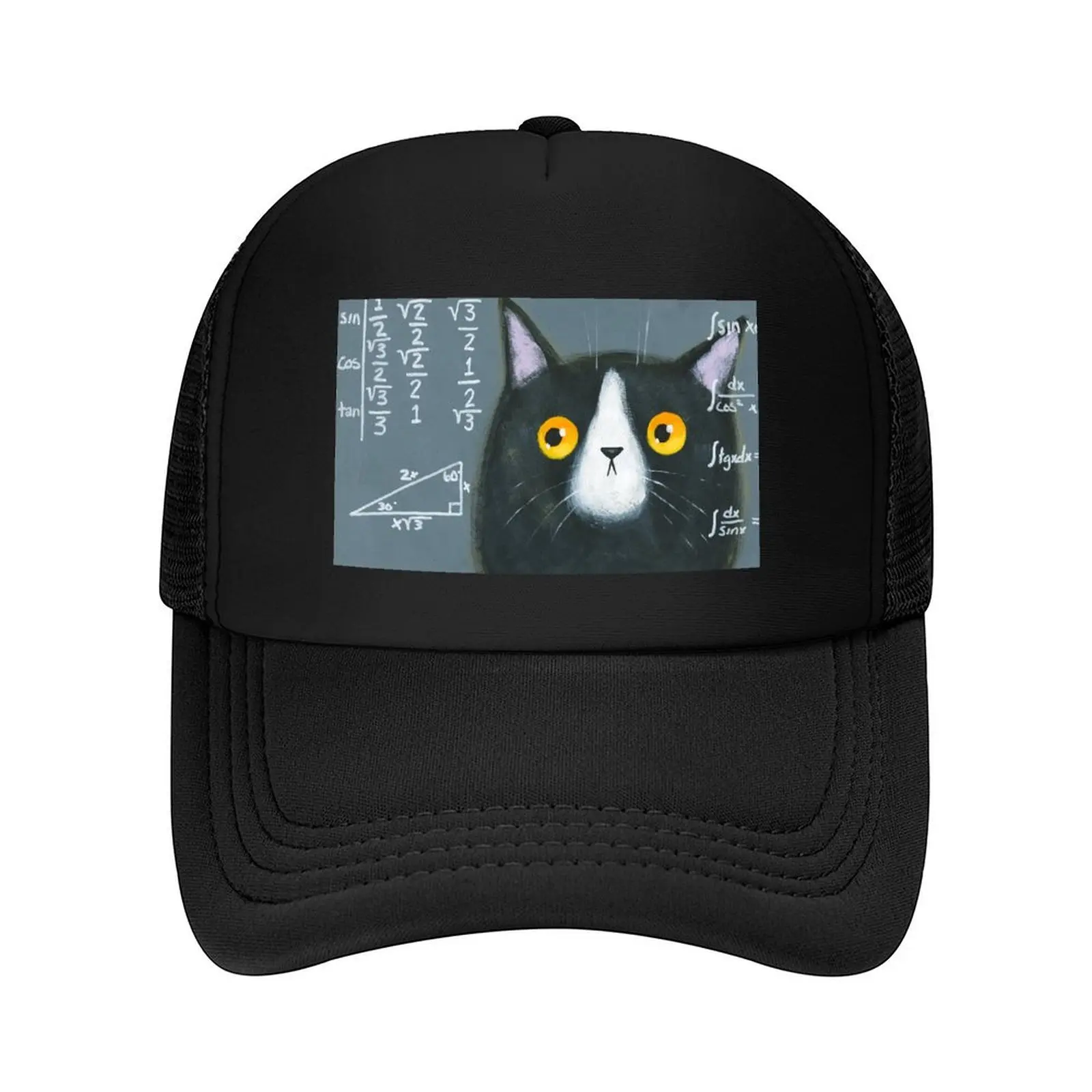 

Maths Cat Baseball Cap derby hat sun caps custom Hat Mountaineering Elegant Women's Hats Men's