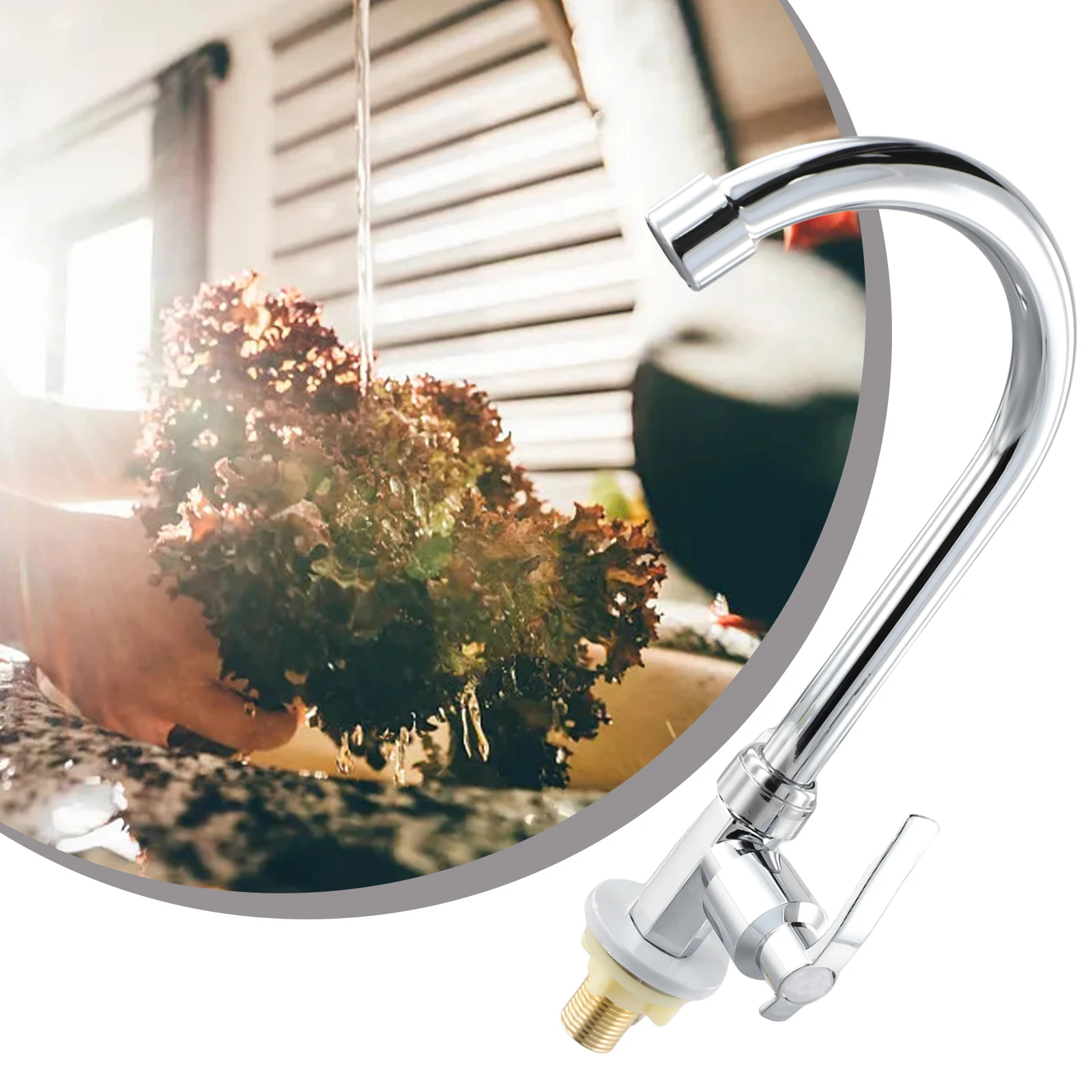 

Kitchen Faucet Single Cold Water Single Lever Tap Silver Kitchen Sink Mixer Bathroom Accessories Home Improvement