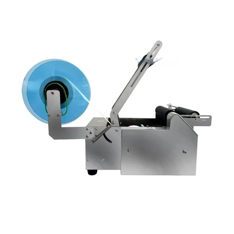 Semi Automatic Desktop Sticker Small Round Glass Vial Bottle Adhesive Label Labeling Machine for Sale