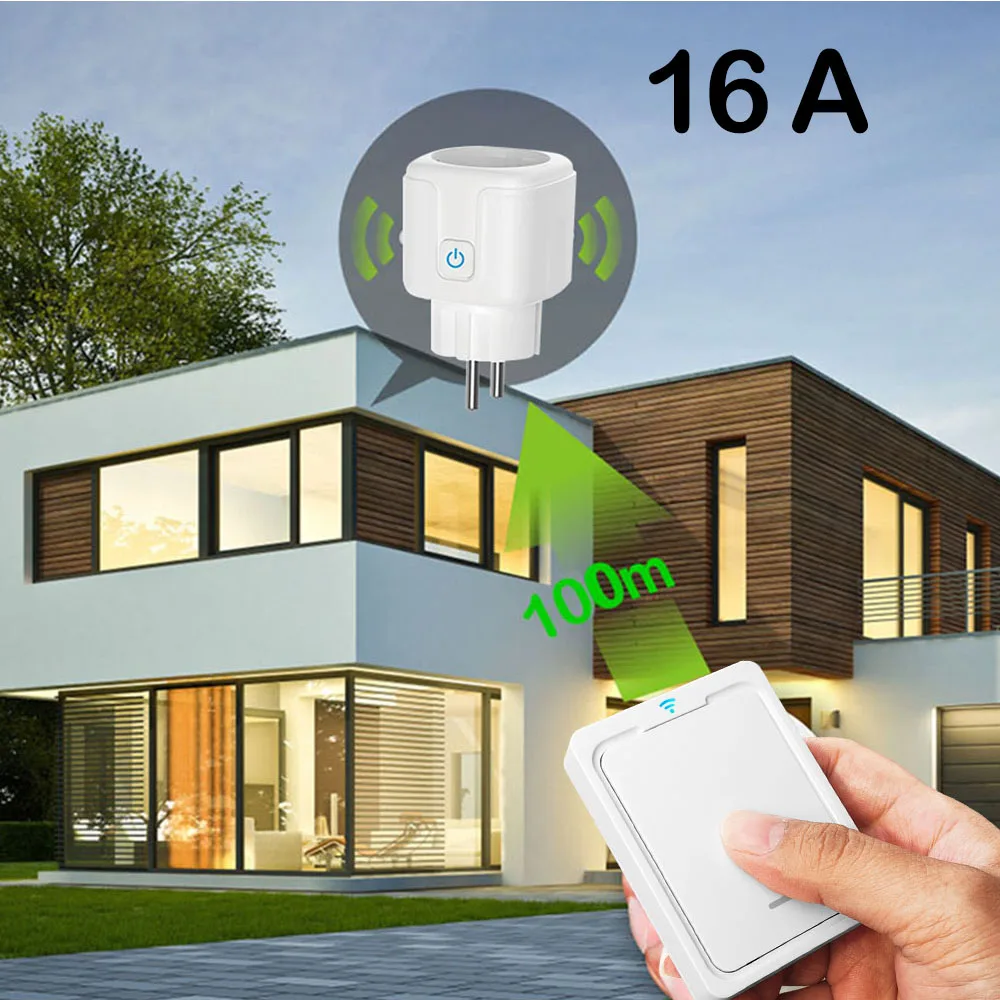 433 MHZ Rf telecomando Wireless Smart Light Switch prese elettriche 220V 230V 16A spina per elettrodomestico Fan Light