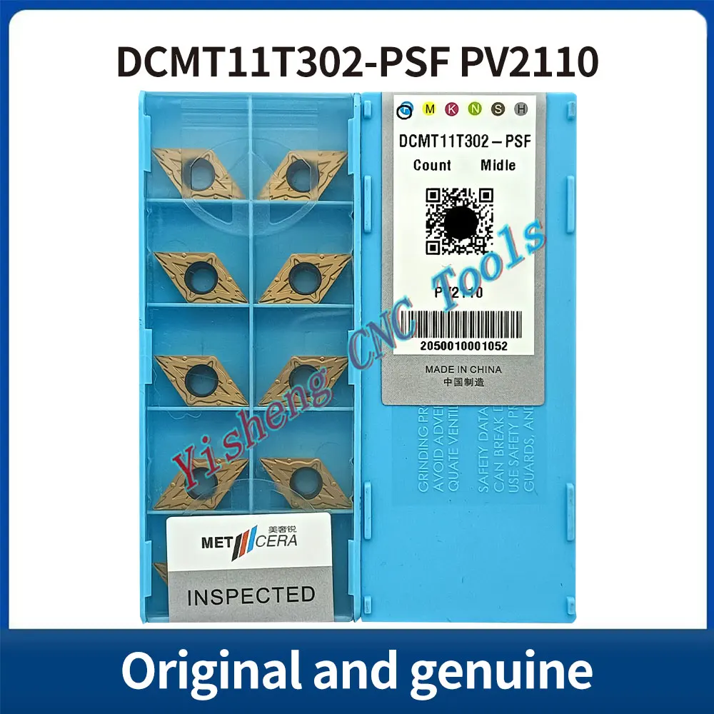 METCERA Schneidwerkzeuge DCMT070204-2PS DCMT070204-PSF DCMT11T302-2PS DCMT11T302-PSF DCMT11T304-2PS MC2010 PV2110 CNC-Klingen