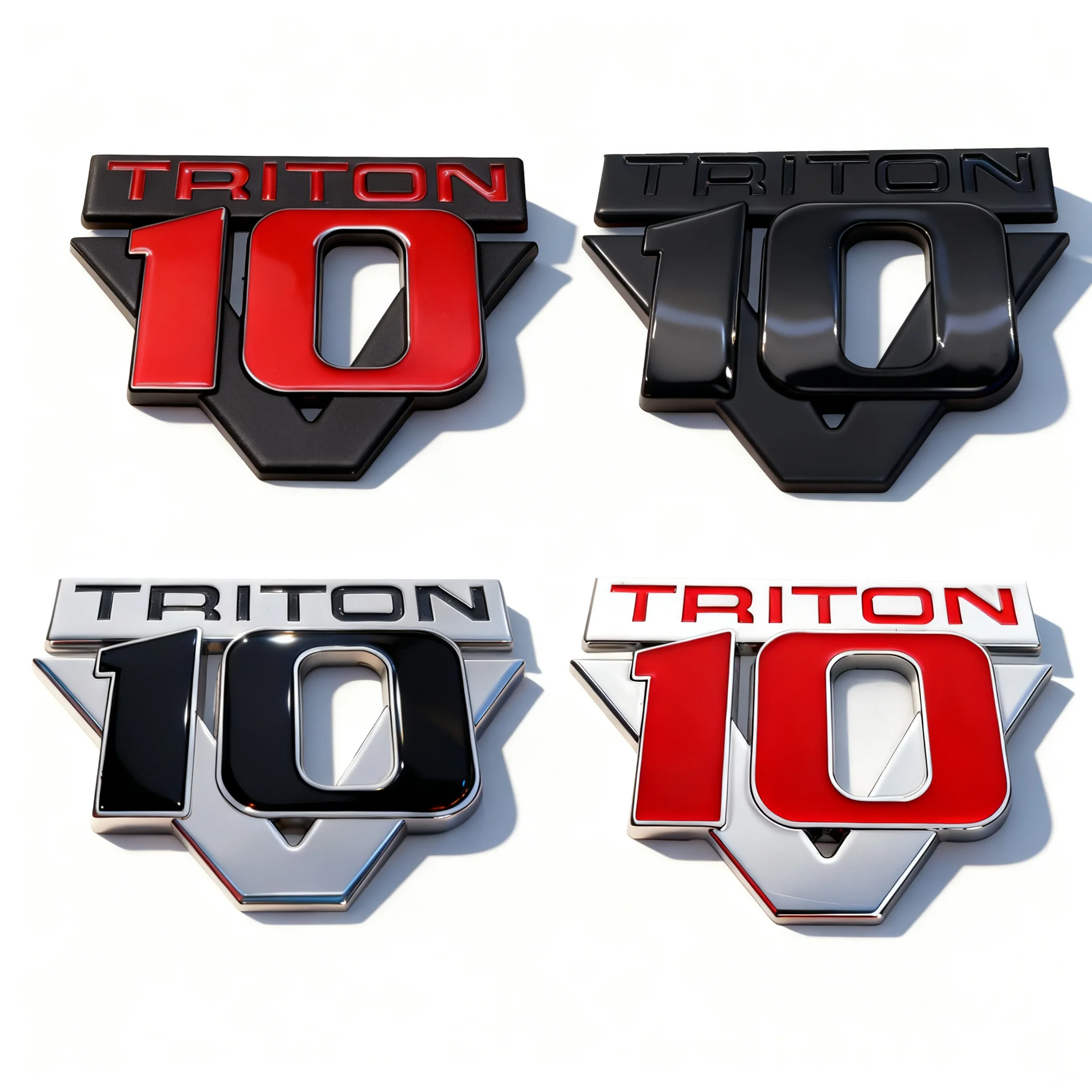 

TRITON V10 Metal Car Emblem, Car Decoration Sticker for Mitsubishi TRITON Pickup Truck's Rear Trunk, Door, and Fender