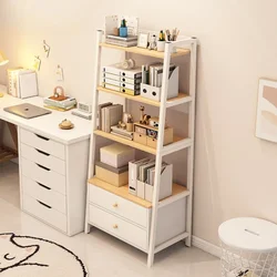 Open Bookcase Multi Story Trapezoidal Shelves With Drawers Living Room Bookshelf Outdoor Flower Rack Display Storage Cabinet