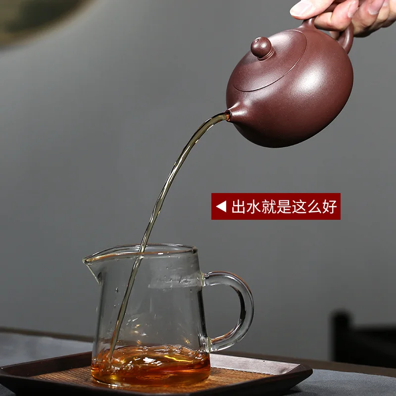 Zisha Authentic Puer 300ml Filter Set Peony Xishi Clay Teapot Master Tea Tea Carved Hand Chinese Teapot Yixing Purple Kettle Pot