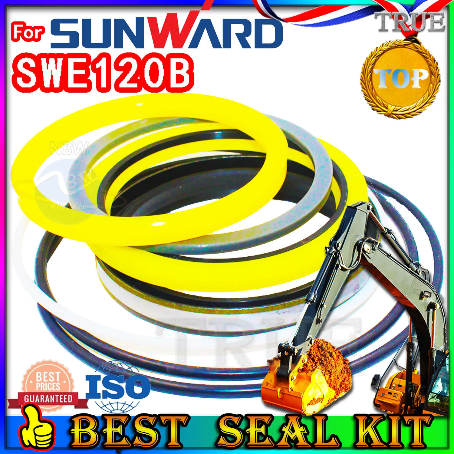 

For Sunward SWE120B Oil Seal Repair Kit Boom Arm Bucket Excavator Hydraulic Cylinder Track Spovel Hammer Construction Tool Set