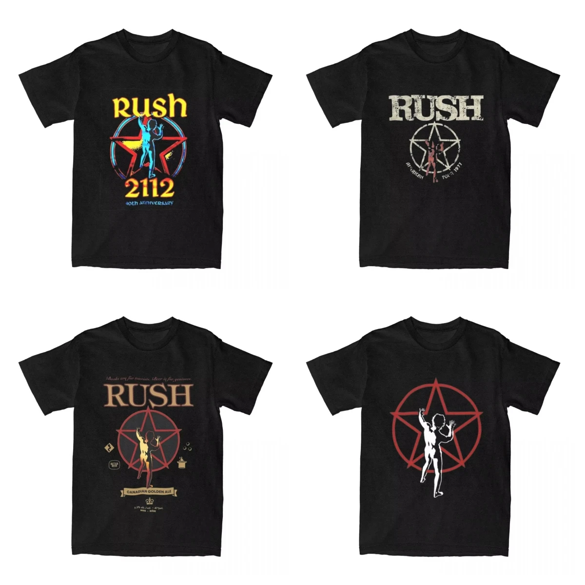 

Rush Rock Band 1981 Tour Summer Fashion T-Shirt 100% Cotton Crew Neck Casual Print High Quality T-Shirt