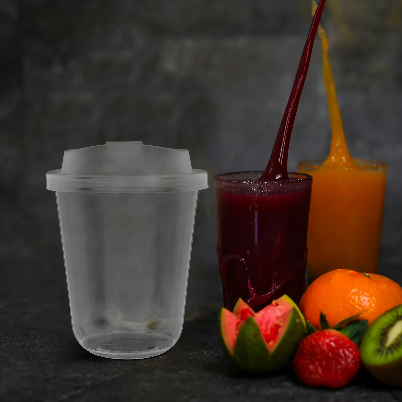 

50pcs Disposable Coffee Clear Plastic Beverage Cups Sip Lids 380Ml Cold Hot Drinks Iced Milk Tea Smoothie Takeaway Cups For