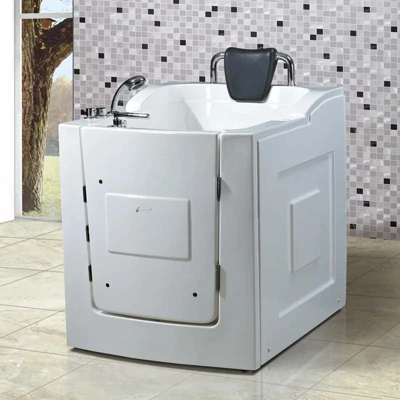 

AThe elderly barrier-free side door walk-in home split massage smart bathtub