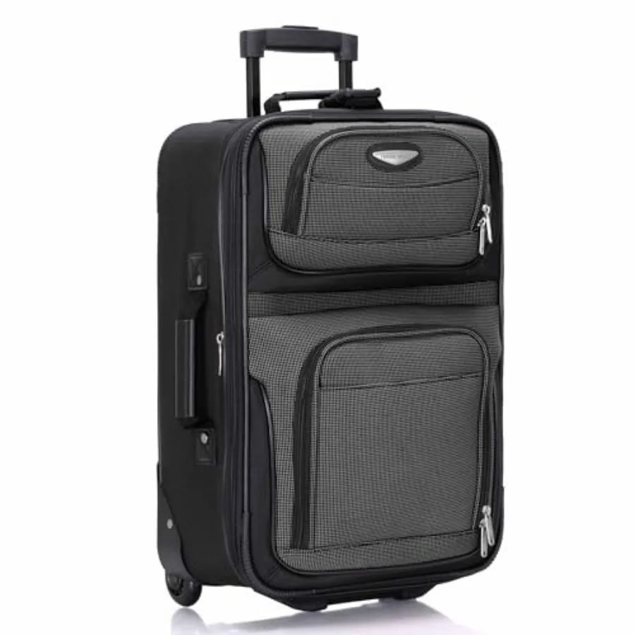 

Travel Select Amsterdam Softside Expandable Luggage with Rolling Wheels Gray 21-Inch Carry-on