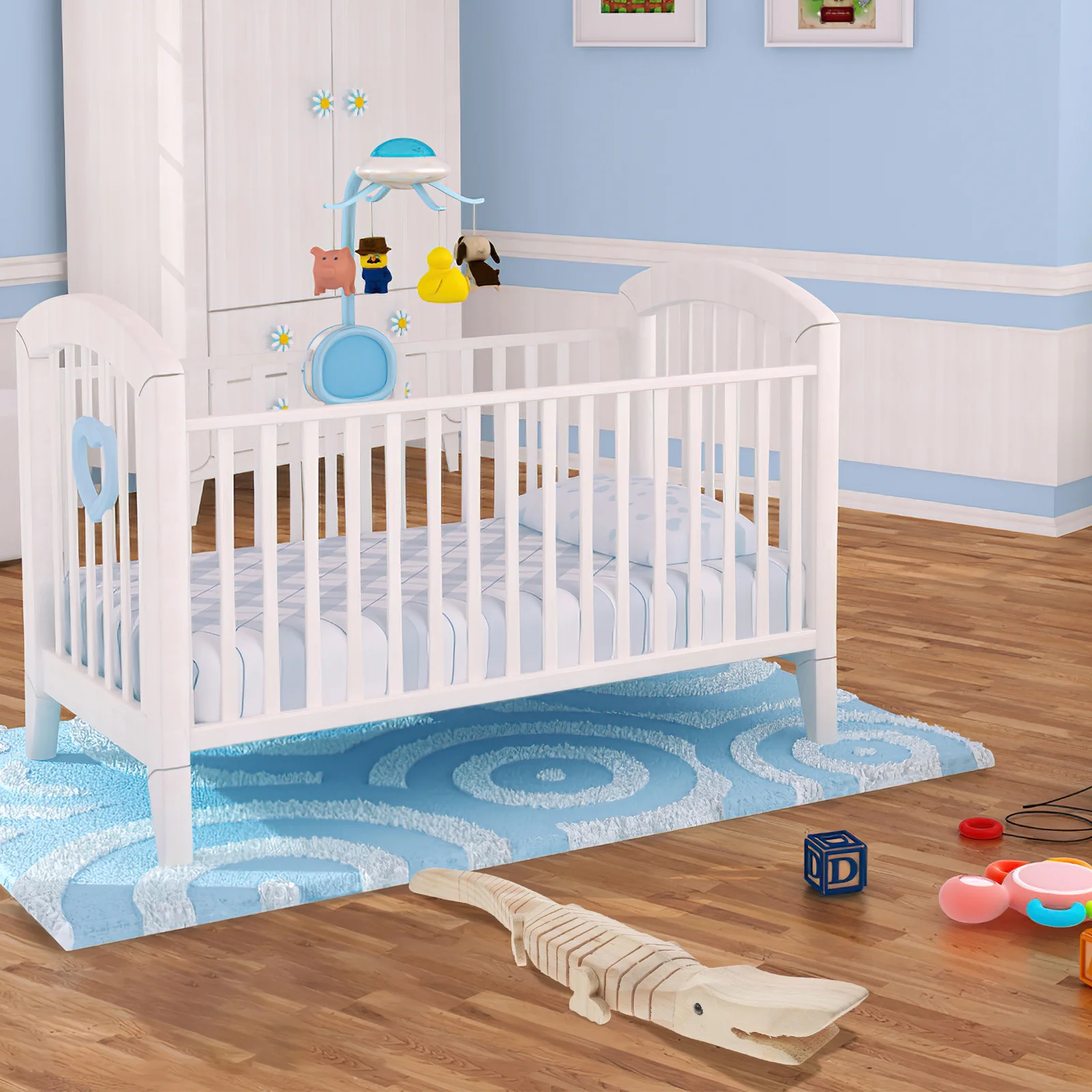 5 uds madera sin terminar pequeño DIY pintado Wiggle Animal juguete de aprendizaje sensorial accesorio educativo artesanal