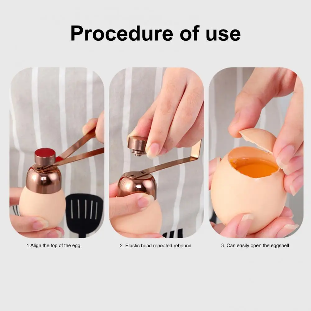Kitchen Egg Topper Heavy Duty Stainless Steel Egg Opener Tool Eggshell Cracker Topper Separator for Kitchen Restaurant Egg