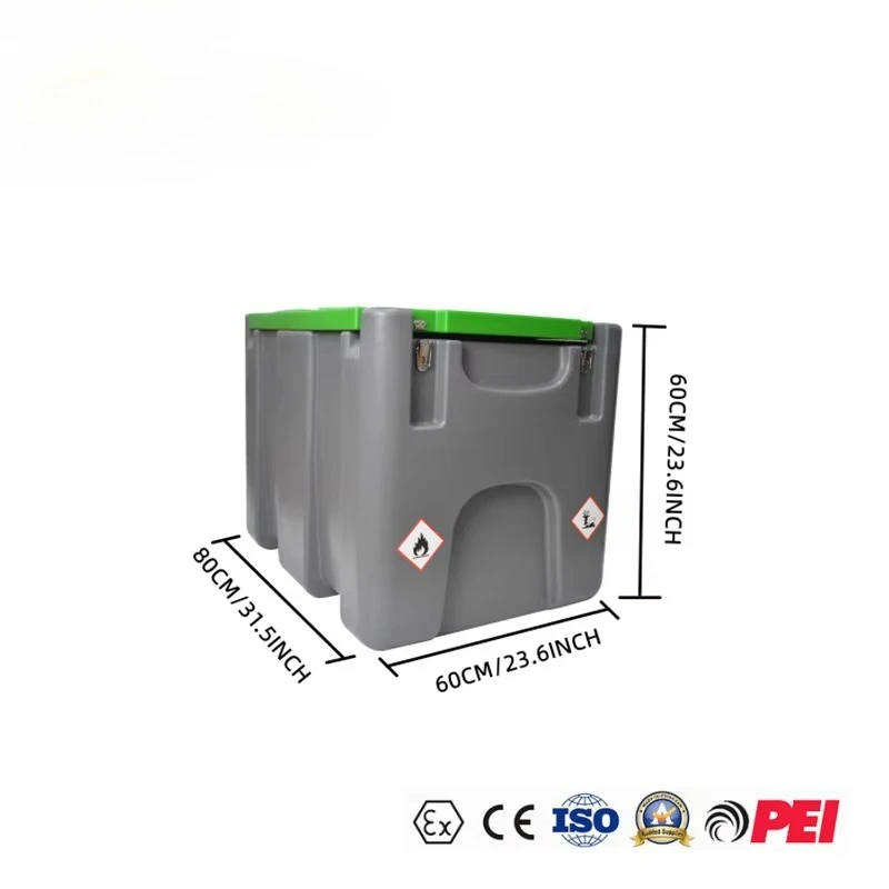 53 Gallon Portable Polyethylene Fuel Diesel Tank with 12v Electric Pump