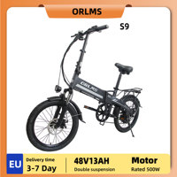 ORLMS S9 Adult Electric Bike 500W Motor 48V13Ah Battery City Electric Bicycle 20 Inch  Tire Ebike