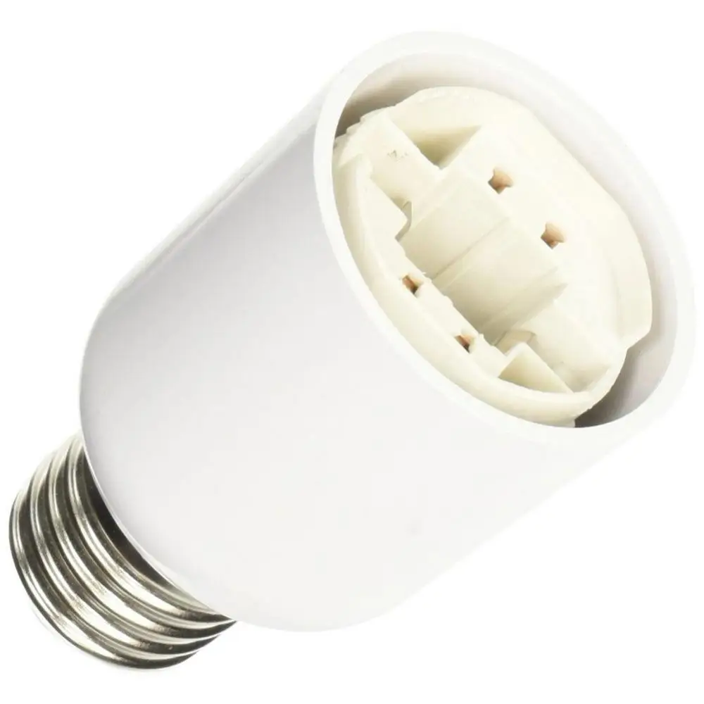 Convertidor de plástico ignífugo E27 a G24, Bombilla de tornillo de luz LED, Base de casquillo de lámpara, adaptador de soporte, convertidor