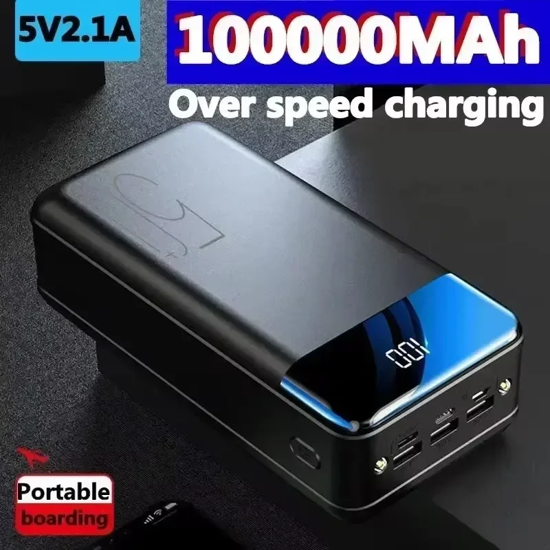 

Latest Genuine Ultra Fast Charging Universal 5V2.1a Fast Charging 100000 MAh Large Capacity Power Bank Mobile Power Bank