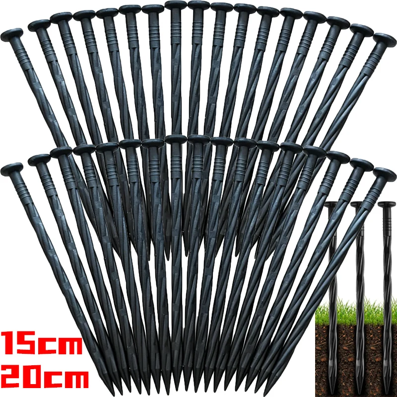 Plastic Edge Nail Landscape Anchor Fixed Nail Spiral Edge Pile Lawn Gardening Grass Stone Partition Nail Plant Anchoring Pegs