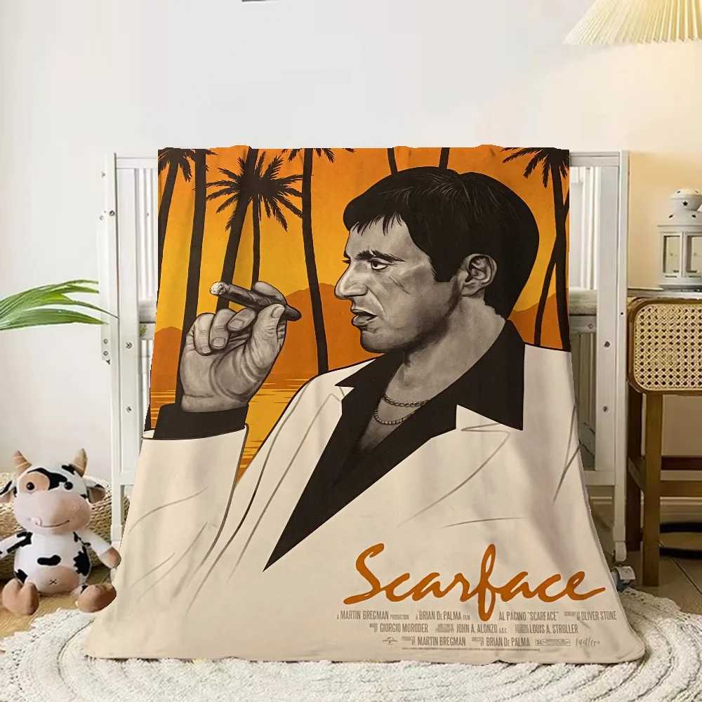 3D Movie Scarface Beach Towel Cotton Blanket for Sofa Decoration Fluffy Plaid Fluffy Soft Blankets & Throws Luxury Bedding Throw