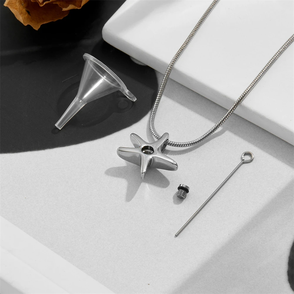 Cremation Jewelry for Ashes for Human Keepsake Stainless Steel Memorial Pendant Cremation Urn Necklace for Human Ashes