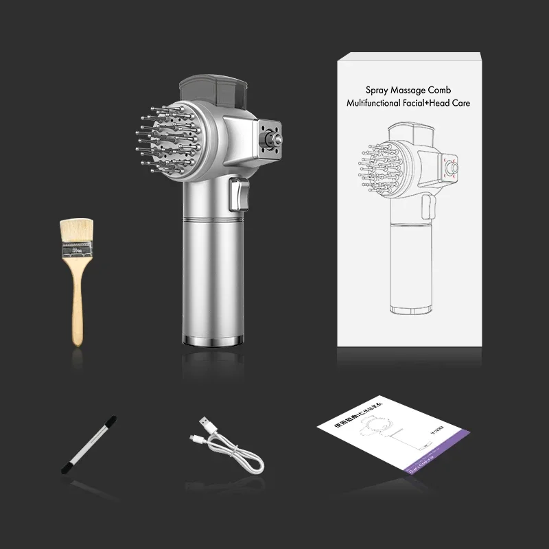 Meiboyi المنزل استخدام المحمولة الكهربائية الشعر فروة الرأس مدلك مشط الاهتزاز العميق الاسترخاء حجب الدم فرشاة العناية بالرأس صالون تجميل f #5