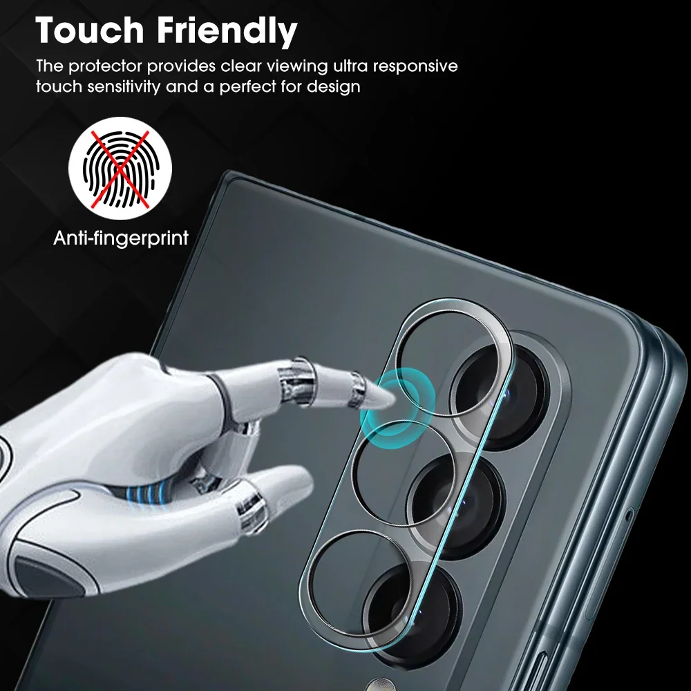Camera Lens Protector Cover para Samsung Galaxy Z Fold 5, Fold 6, Anti-Scratch, Vidro Temperado, Película Protetora