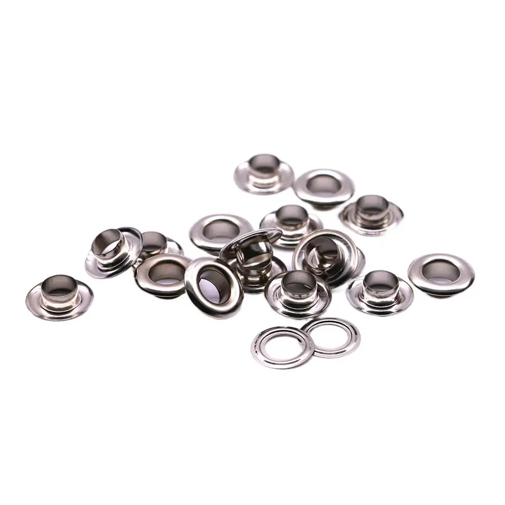 High Brightness Electroplating Wide Edge Eyelets for Bags, Scrapbooking Eyelets, 4 Colors, 4mm, 6mm, 8mm Inner Diameter, 50Sets