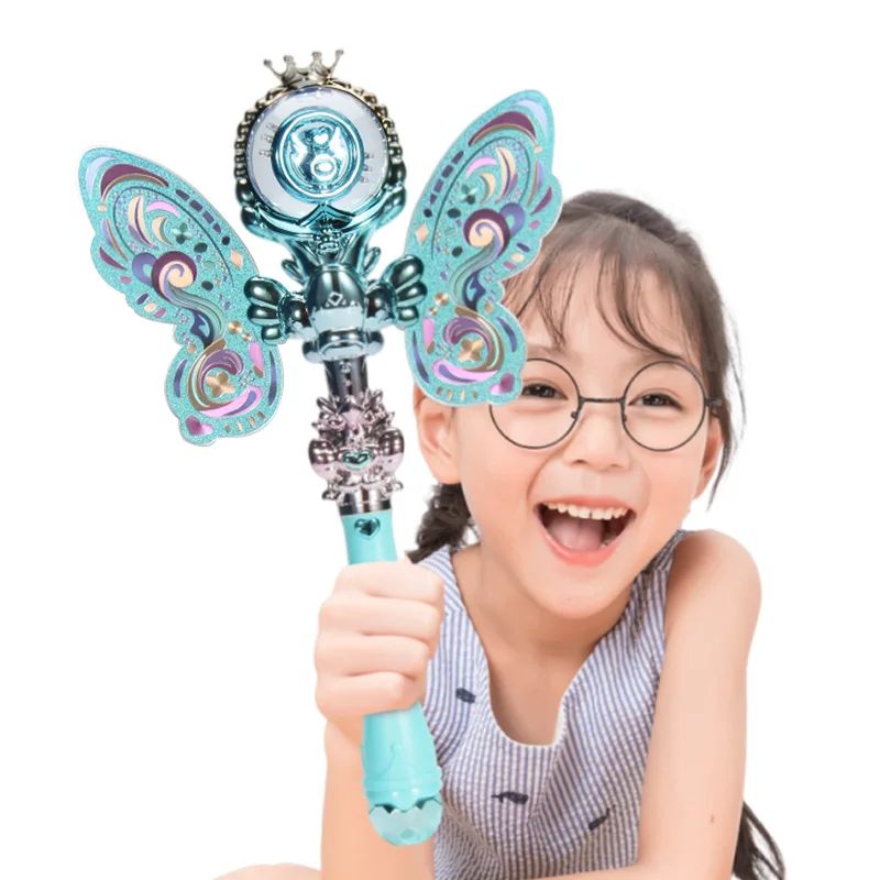 عصا سحرية لخراف الملاك المتلألئة، صولجان الأميرة اللطيفة، أضواء حالمة مبهرة، موسيقى، هدية لعبة الفتاة، XT203