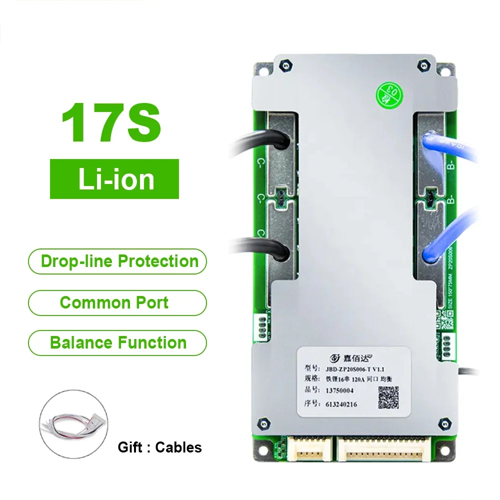 JBD BMS 16S 17S 20S 24S 30A 40A 50A 60A 80A 100A 120A 150A Lithium-Batterie Schutz Bord Li-Ion LiFePo4 48V 60V 72V Balance