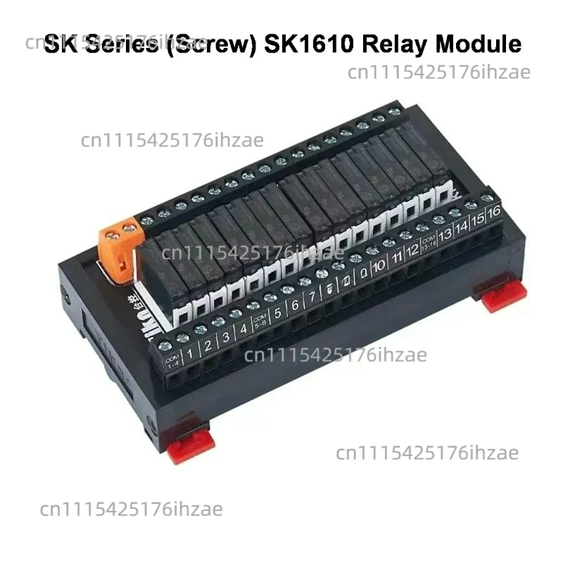 SK/SY Series Relay Module PLC Amplifier DIN Rail Board Pluggable relay 4/6/8/10/12/14/16 Channel 5V/12V/24V NPN/PNP Compatible