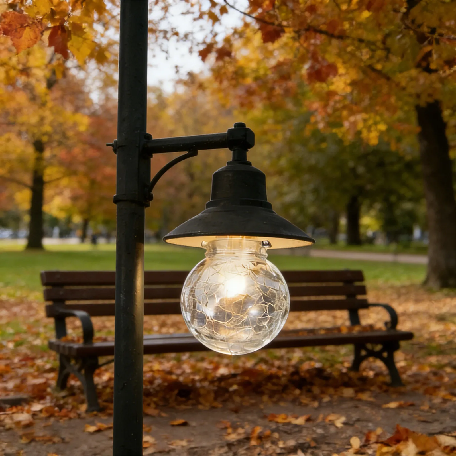 8Pcs Crackle Glass Globe Lamp Shade Replacement Clear Round Sphere Light Fixture Cover for Outdoor Park Garden Bath Vanity