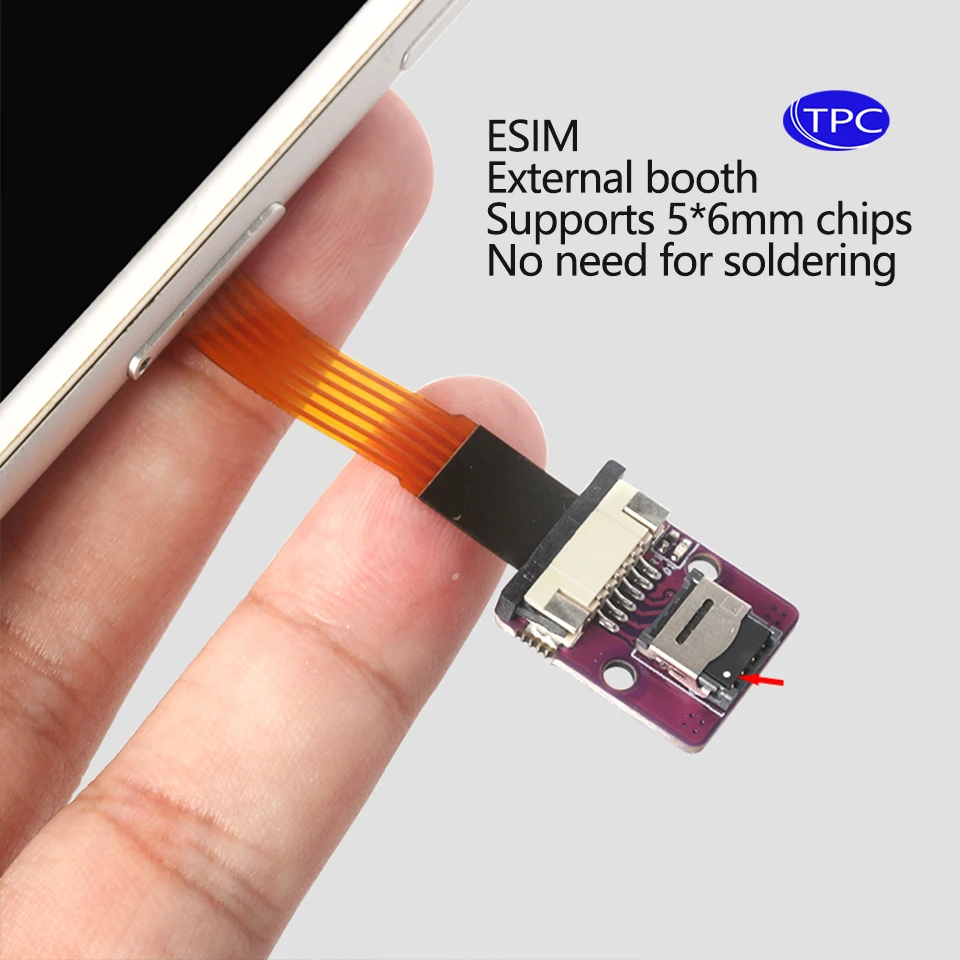 TPC ESIM to Nano SIM Expansion Cable ESIM Card Adapter Conversion Board ESIM Lab Test ESIM Conversion Card Holder No Soldering