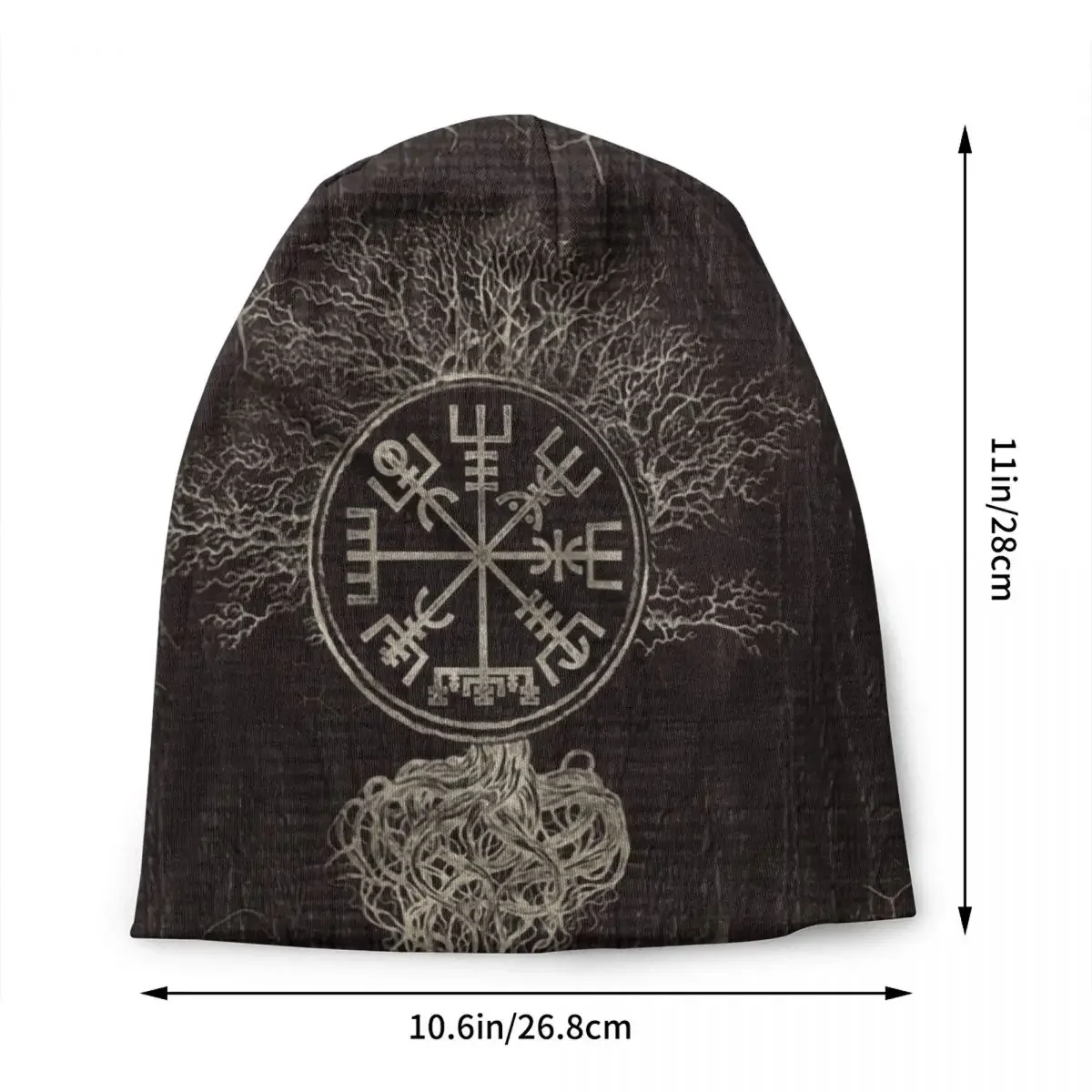 Vegvisir And Tree Of Life Skullies Beanies Caps Unisex Winter Warm Knitted Hat Viking Yggdrasil Bonnet Hats Outdoor Ski Cap