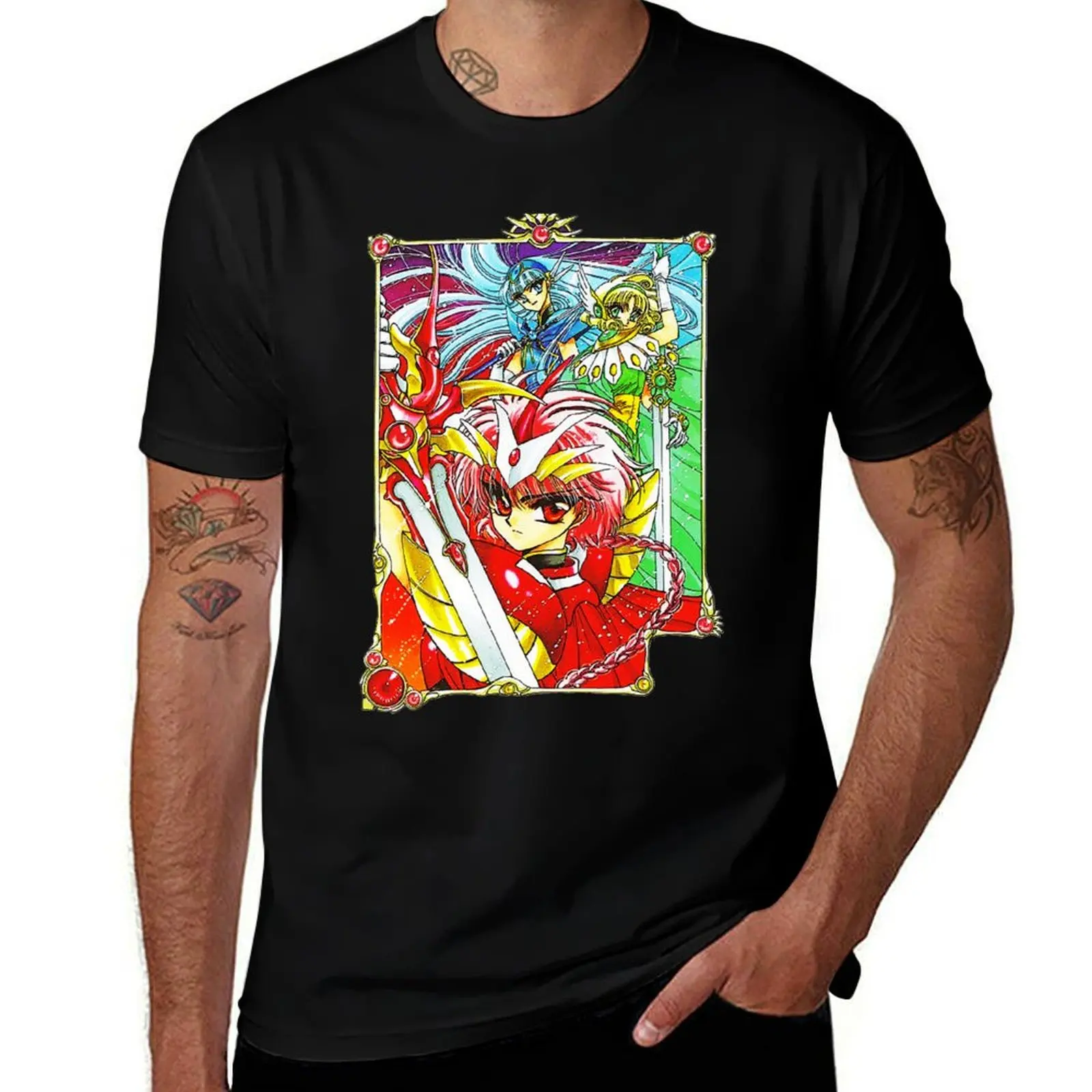 

Magic Knight Rayearth Anime Poster T-Shirt man t shirts for men t shirts for man cotton soft T-Shirt