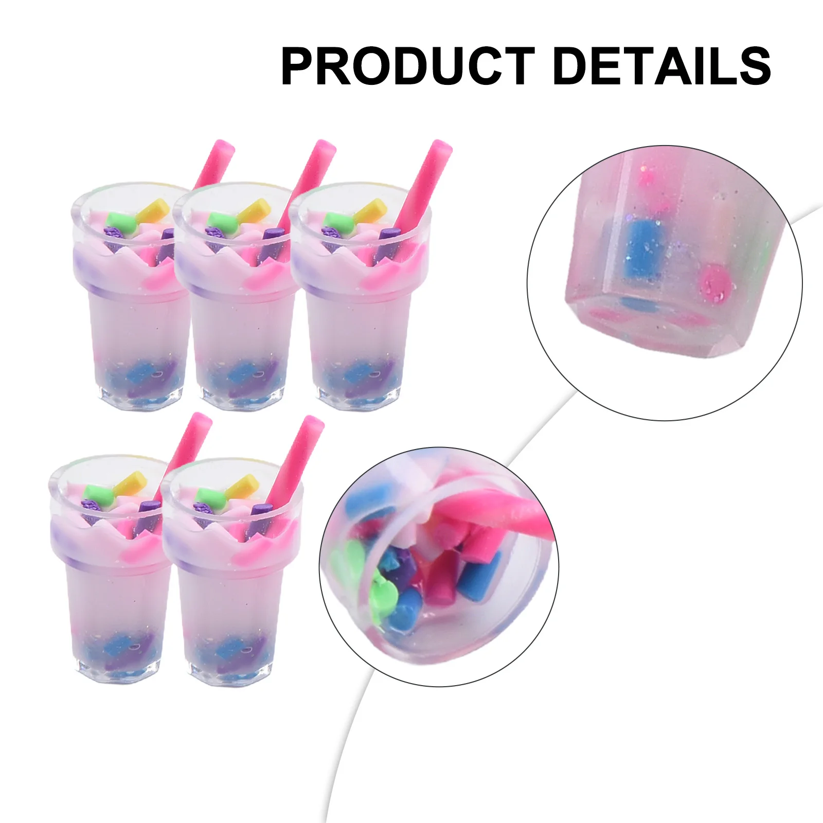 Keychain Accessory Model DIY Doll House High-quality Milk Tea Drink Children\'s Toy Craft Resin Shop Decoration