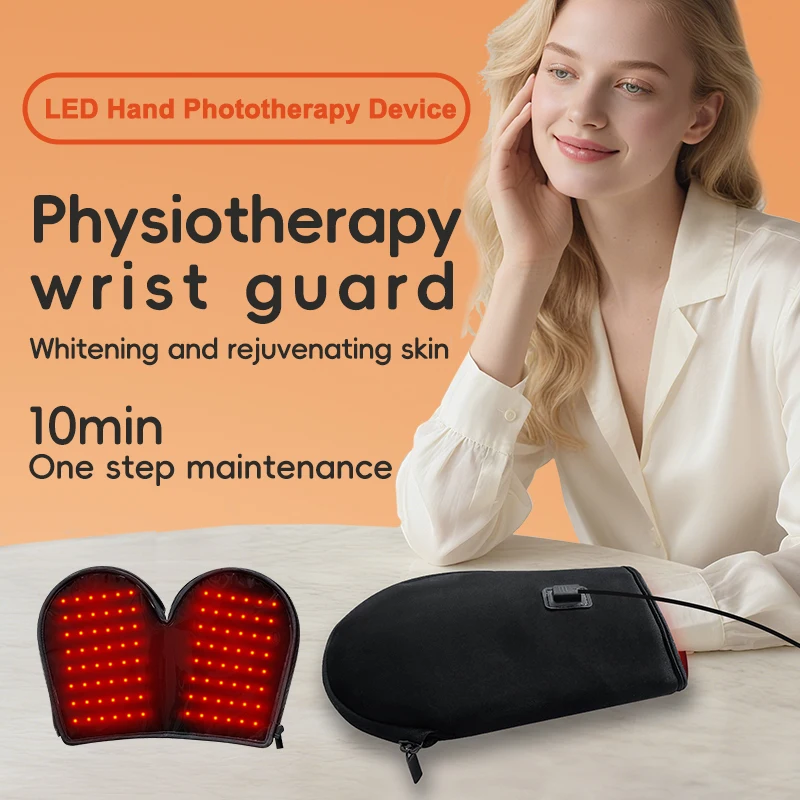 

Red Light Therapy for Hand Pain Relief with 660nm Red & 850nm Infrared Light,Rechargeable LED Near Infrared Light Therapy Glove