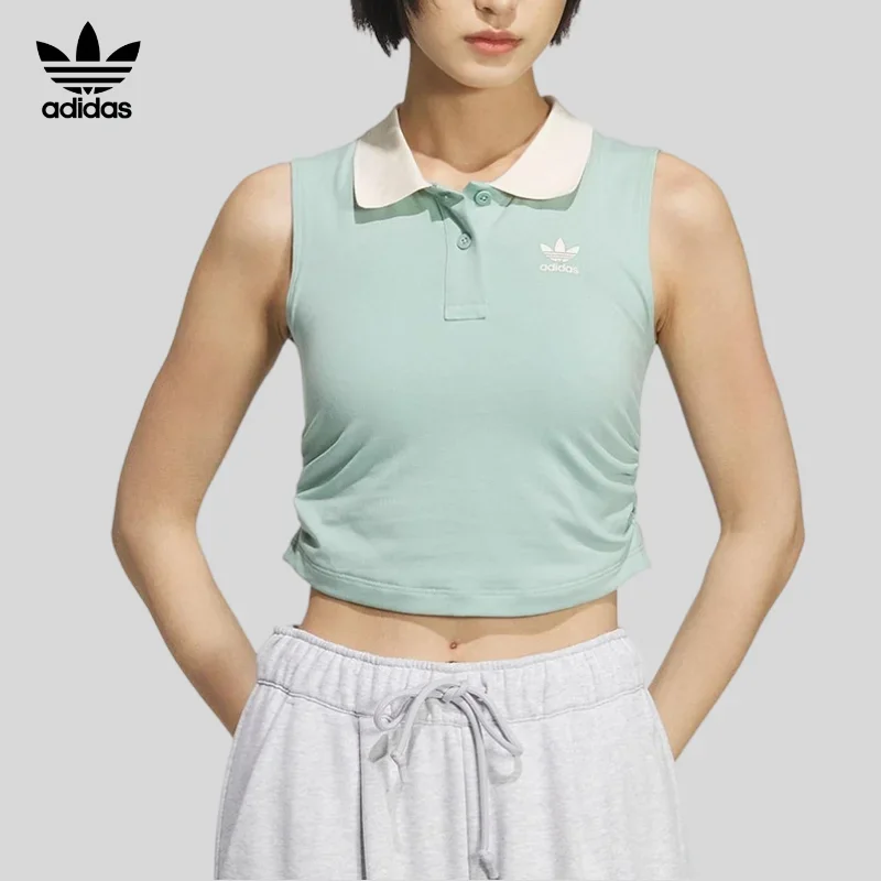

Adidas Clover Women's Short Skinny Sports Lapel Casual Vest KE3894
