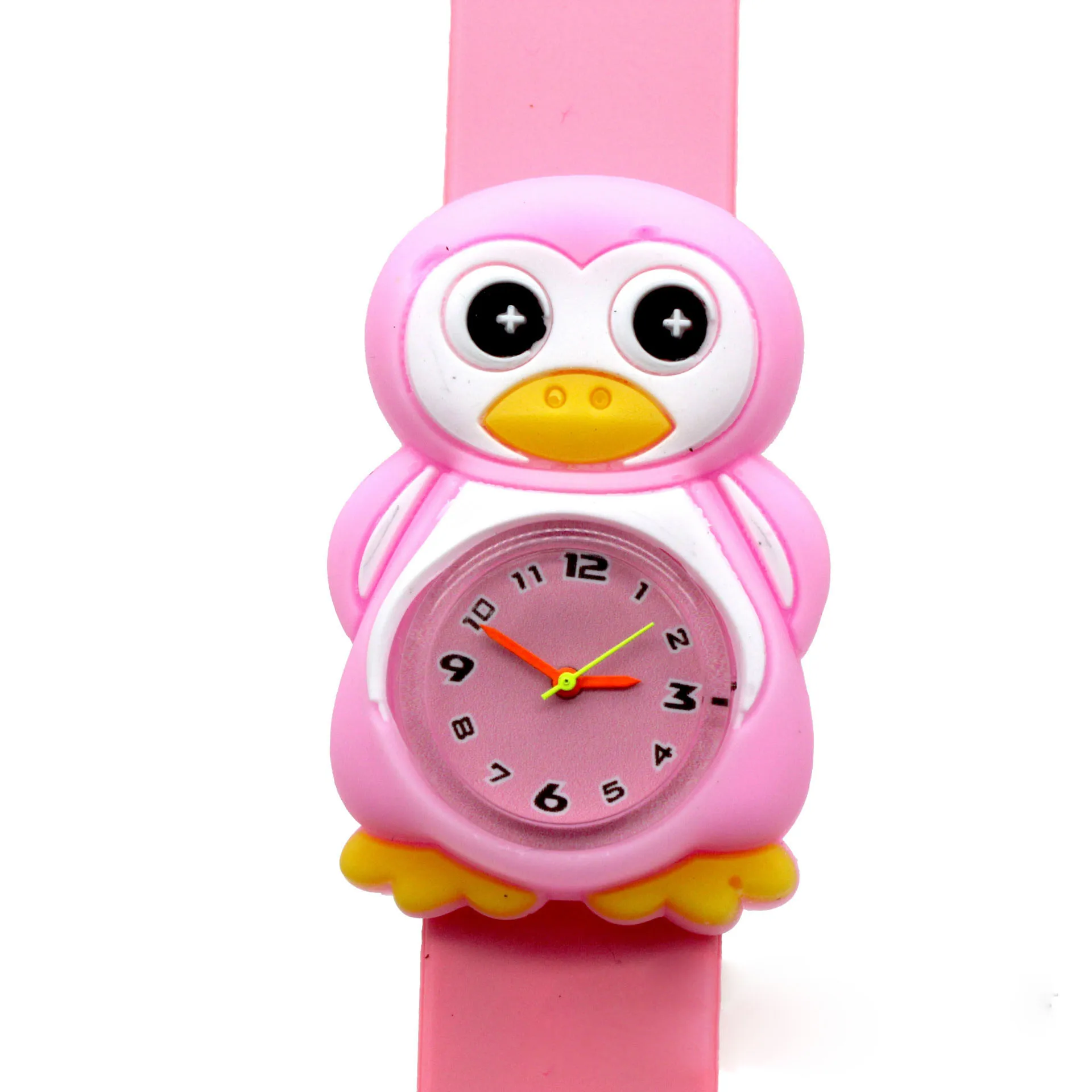 Digital Watch Slap Snap On Cartoon Watches Child Silicone Wristwatch Fashion Boys Girls Children Kids