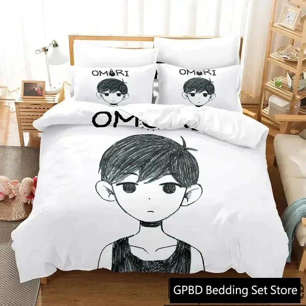 Luxury New 3D Print Anime Omori Bedding Set Boys Girls Twin Queen King Size Duvet Cover Bed boys Adult Home Textileextile