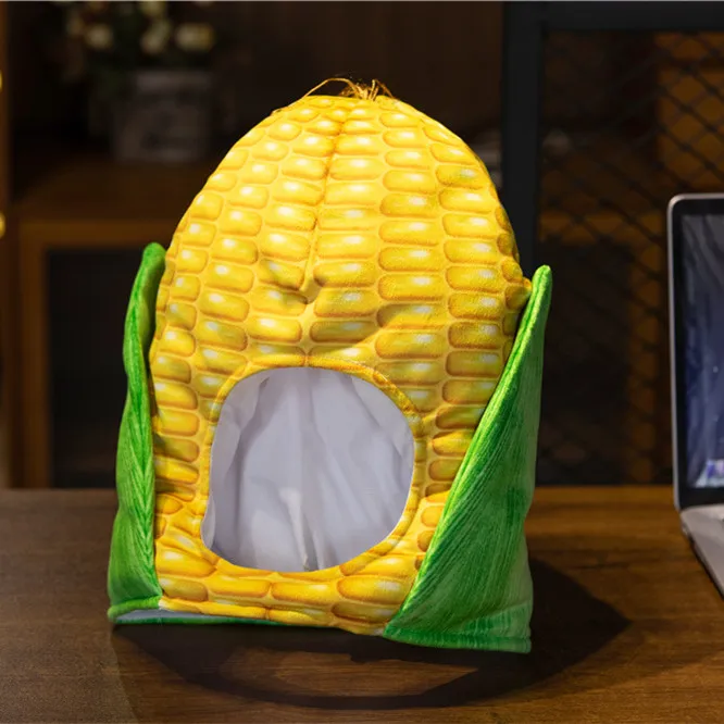 

New Cute Vegetable Corn Headwear Hat Creative Simple Cartoon Photo Performance Youth ex Four Seasons Polyester No Brim Cap