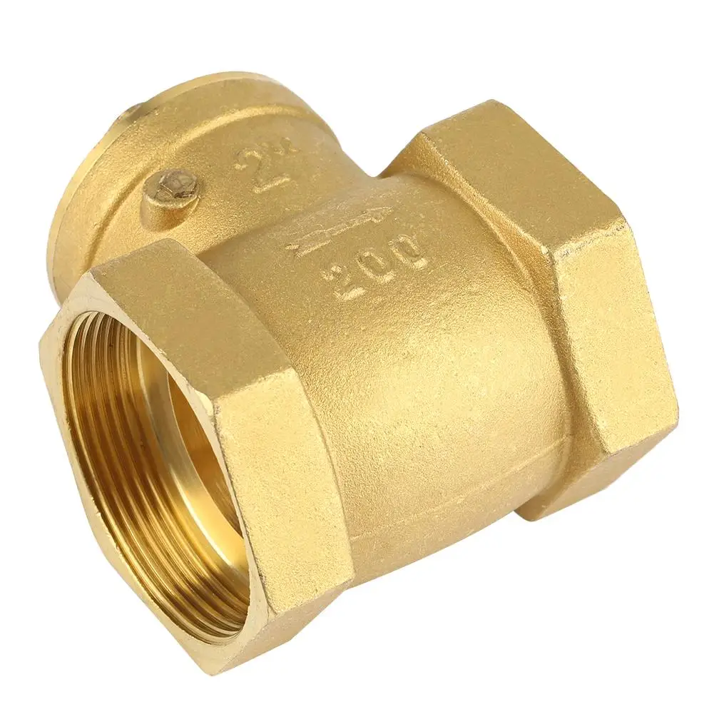 DN50 Brass Female Thread Non Return Swing Check 232PSI Prevent Water Backflow Control System