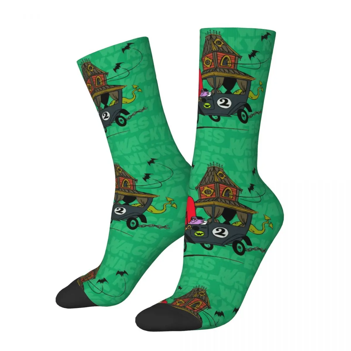 Hip Hop Retro Car Crazy Men's compression Socks Unisex W-Wacky Races Harajuku Seamless Printed Funny Novelty Happy Crew Sock