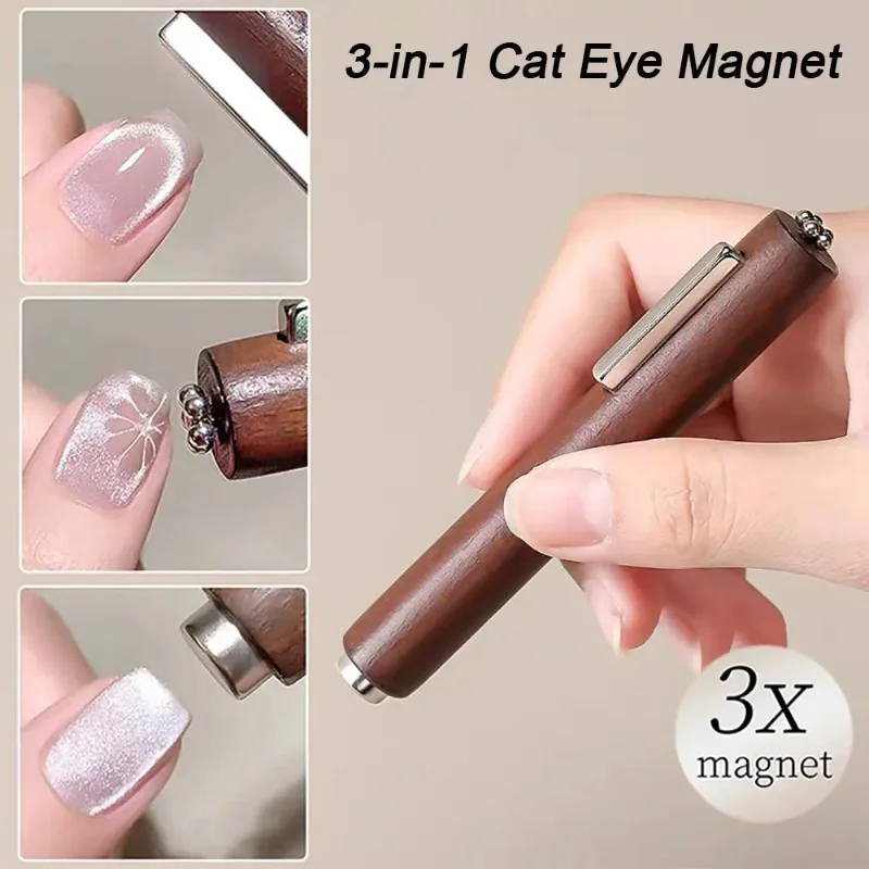 

3-in-1 Multifunctional Magnetic Cat's Eye Nail Magnetic Stick Super Strong Gel Polish Magnet Pen Large Cylinder Magnetic