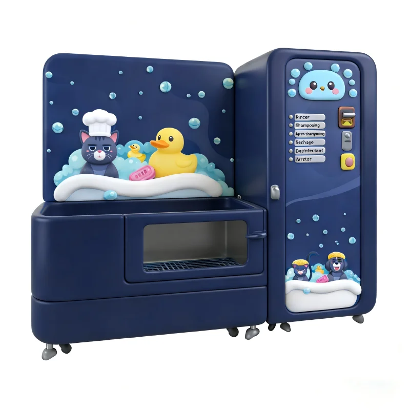 Household pet cleaning station, automatic dog grooming machine, multi-mode pet bathing equipment